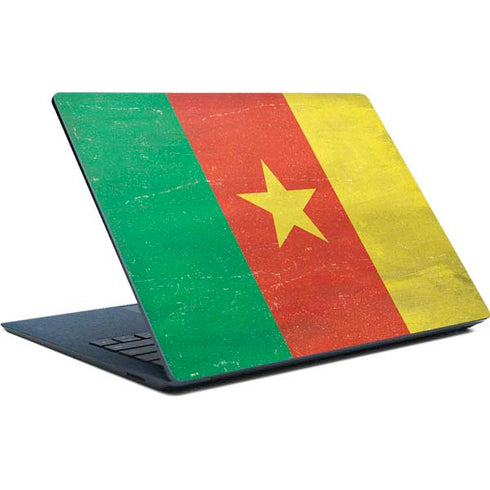 Cameroon Flag Distressed Surface Laptop Skin